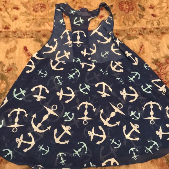 Vintage Havana sheer Nautical Anchor crop top - Picture 3 of 3